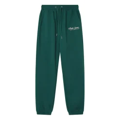 Jogging Broderie Retro Vert Fonce