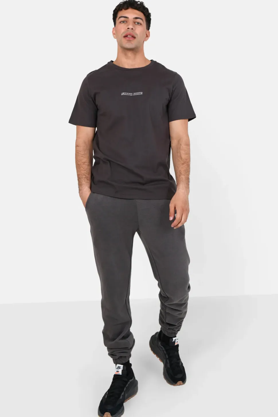 Jogging Cotele Cordon Gris Fonce