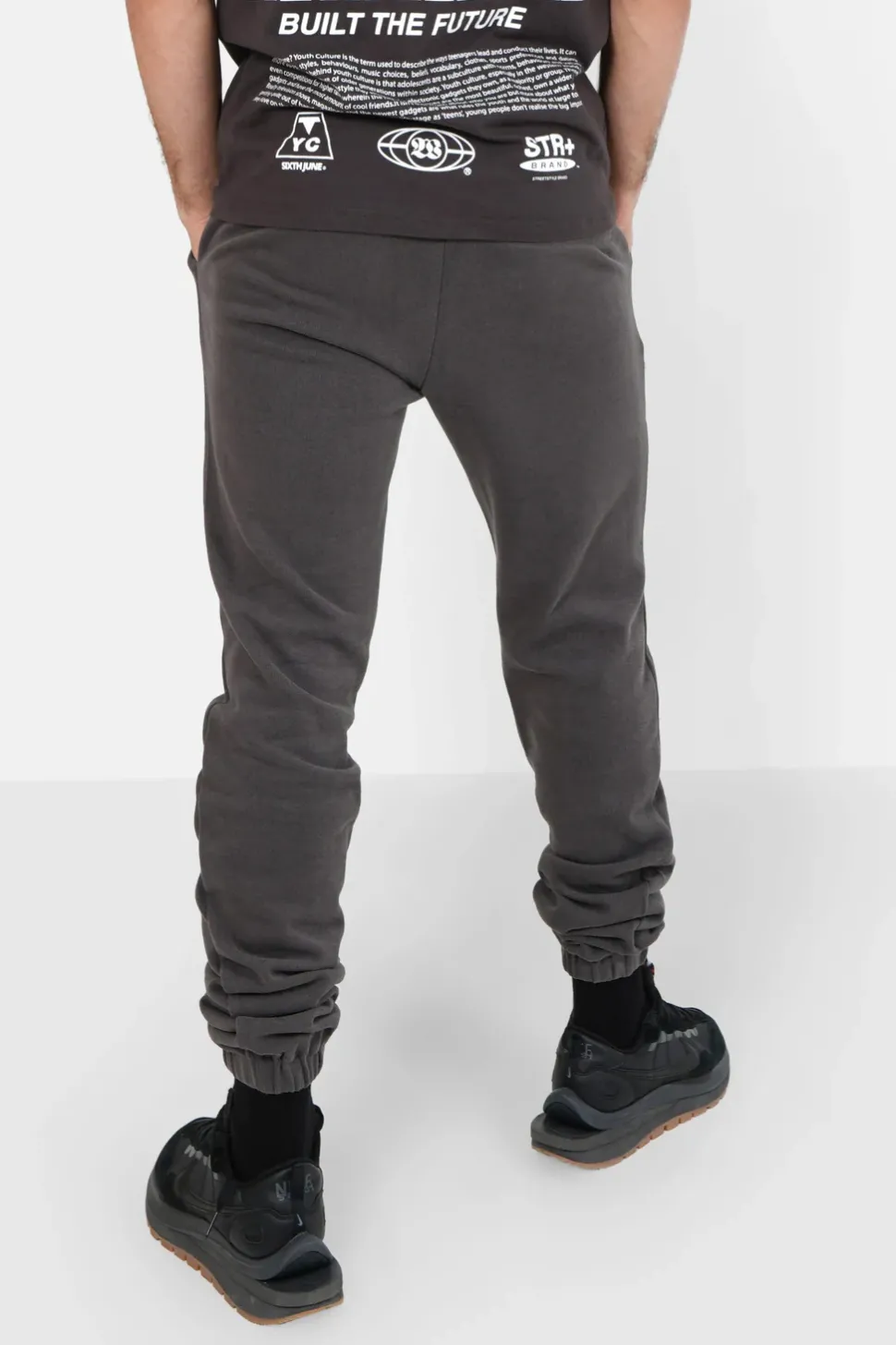 Jogging Cotele Cordon Gris Fonce