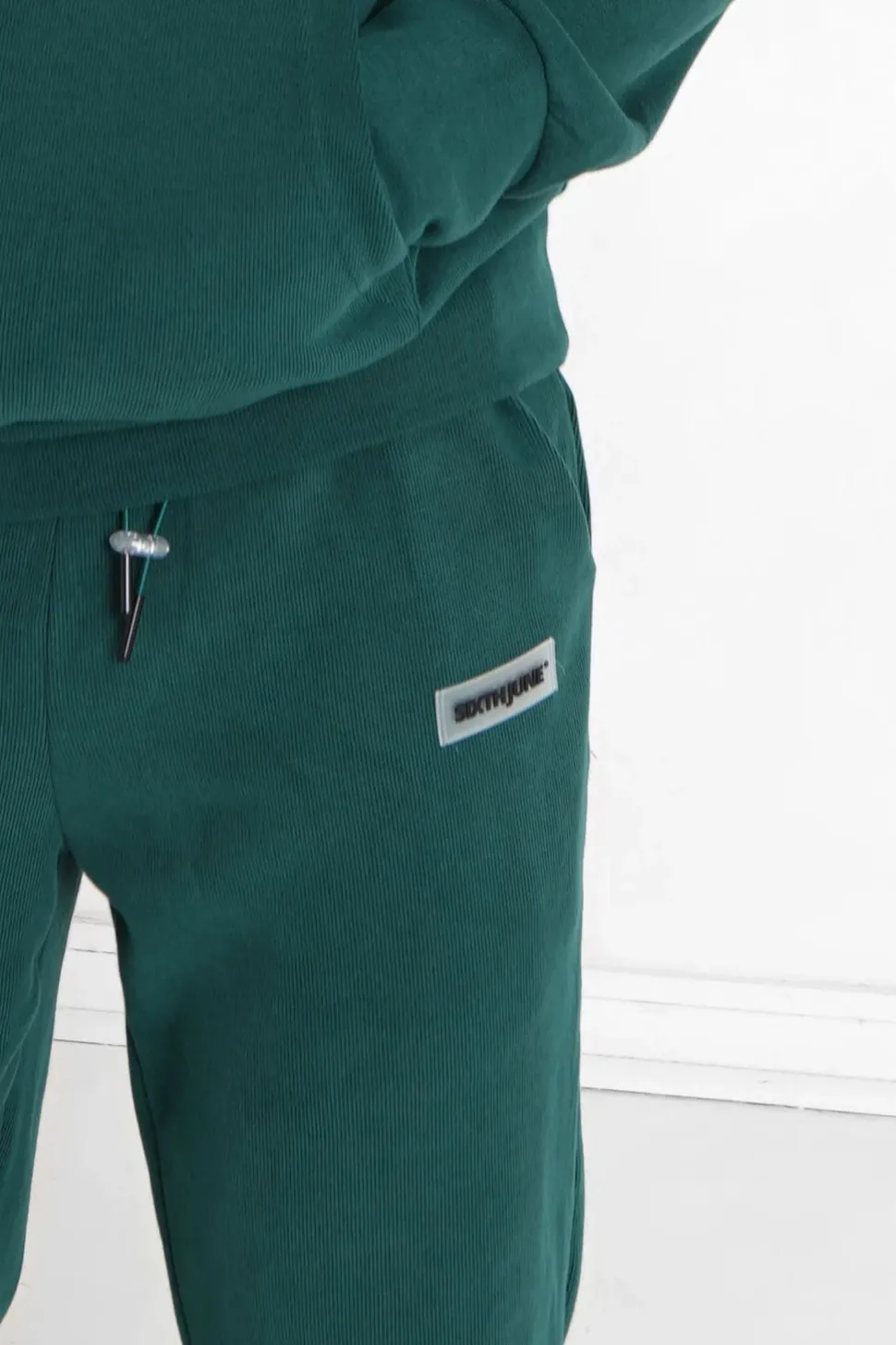 Jogging Cotele Cordon Vert Fonce