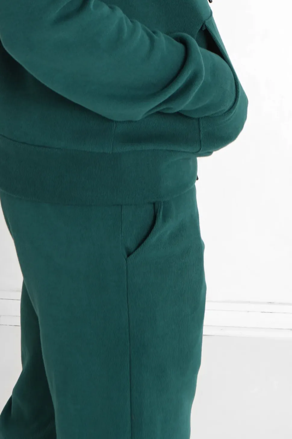 Jogging Cotele Cordon Vert Fonce