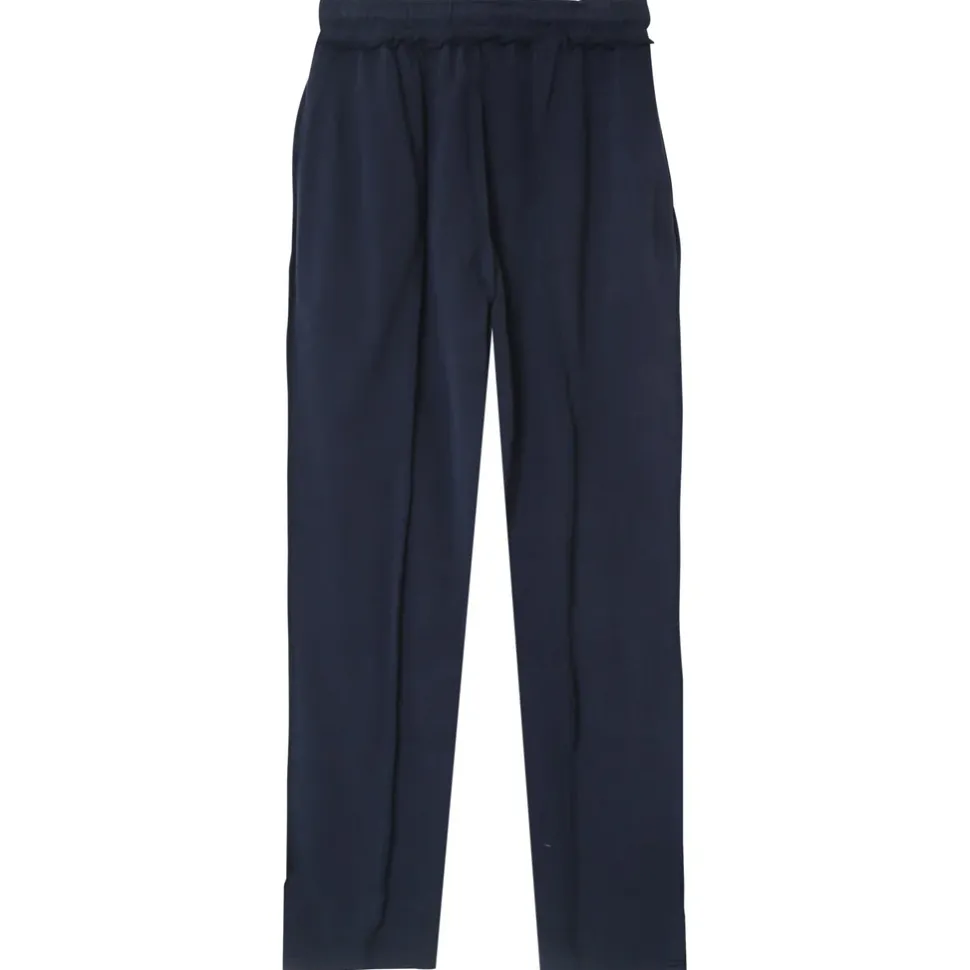 Jogging Couture Exterieure Epais Bleu