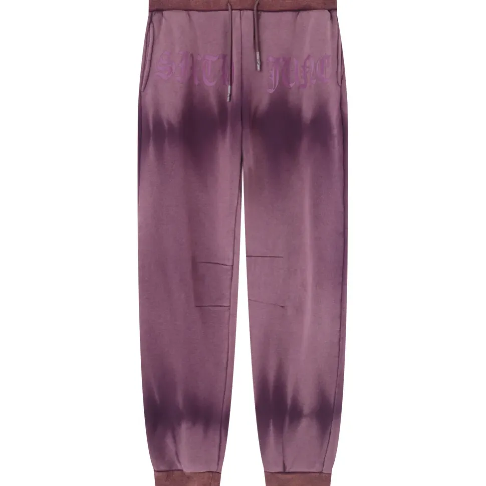Jogging Effet Delave Violet Fonce