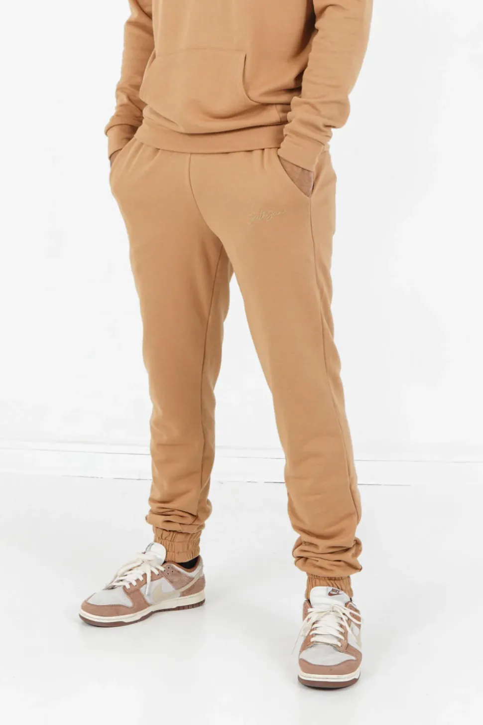 Jogging Logo Signature Marron Clair