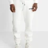 Jogging Molletonne Logo Brode Blanc