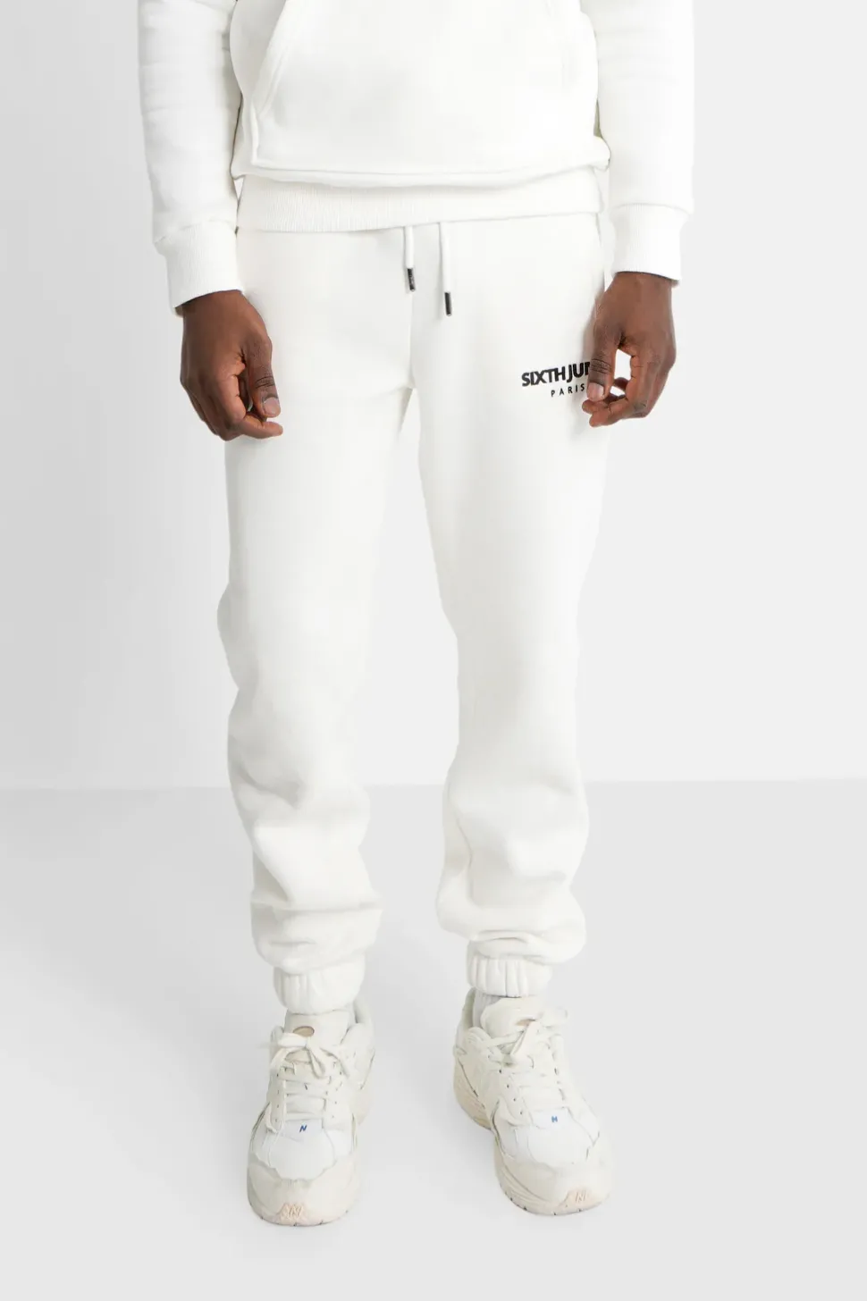 Jogging Molletonne Logo Brode Blanc