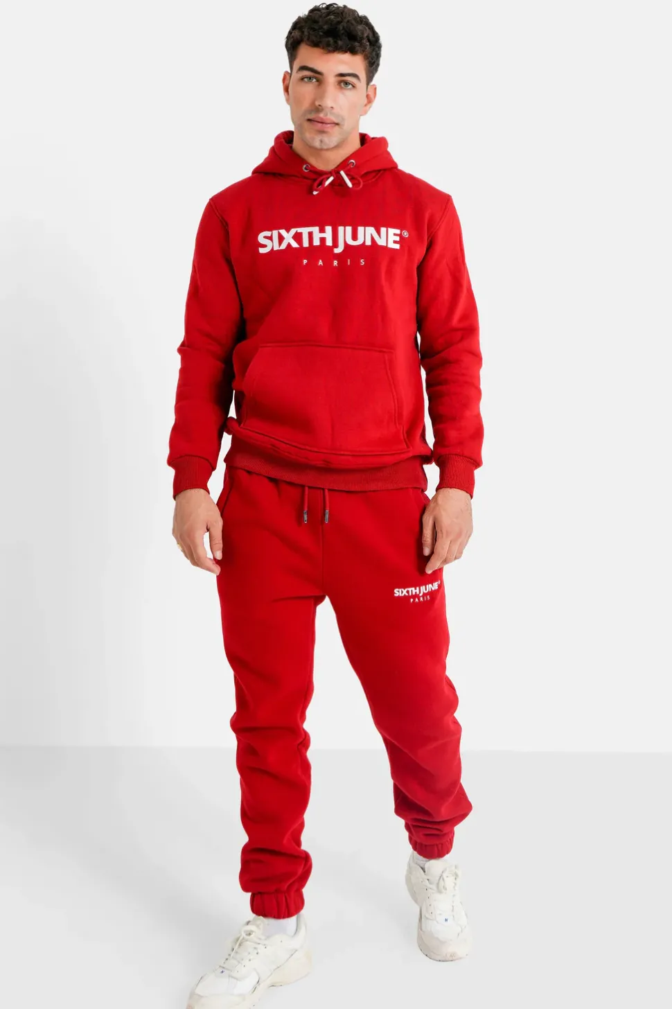 Jogging Molletonne Logo Brode Rouge