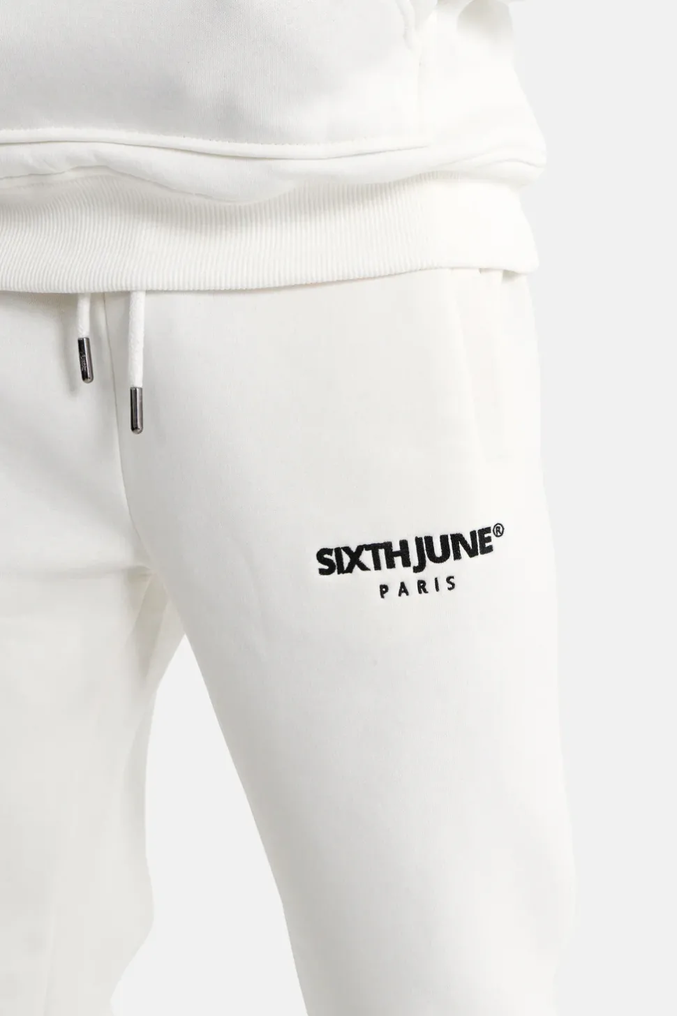 Jogging Molletonne Logo Brode Blanc