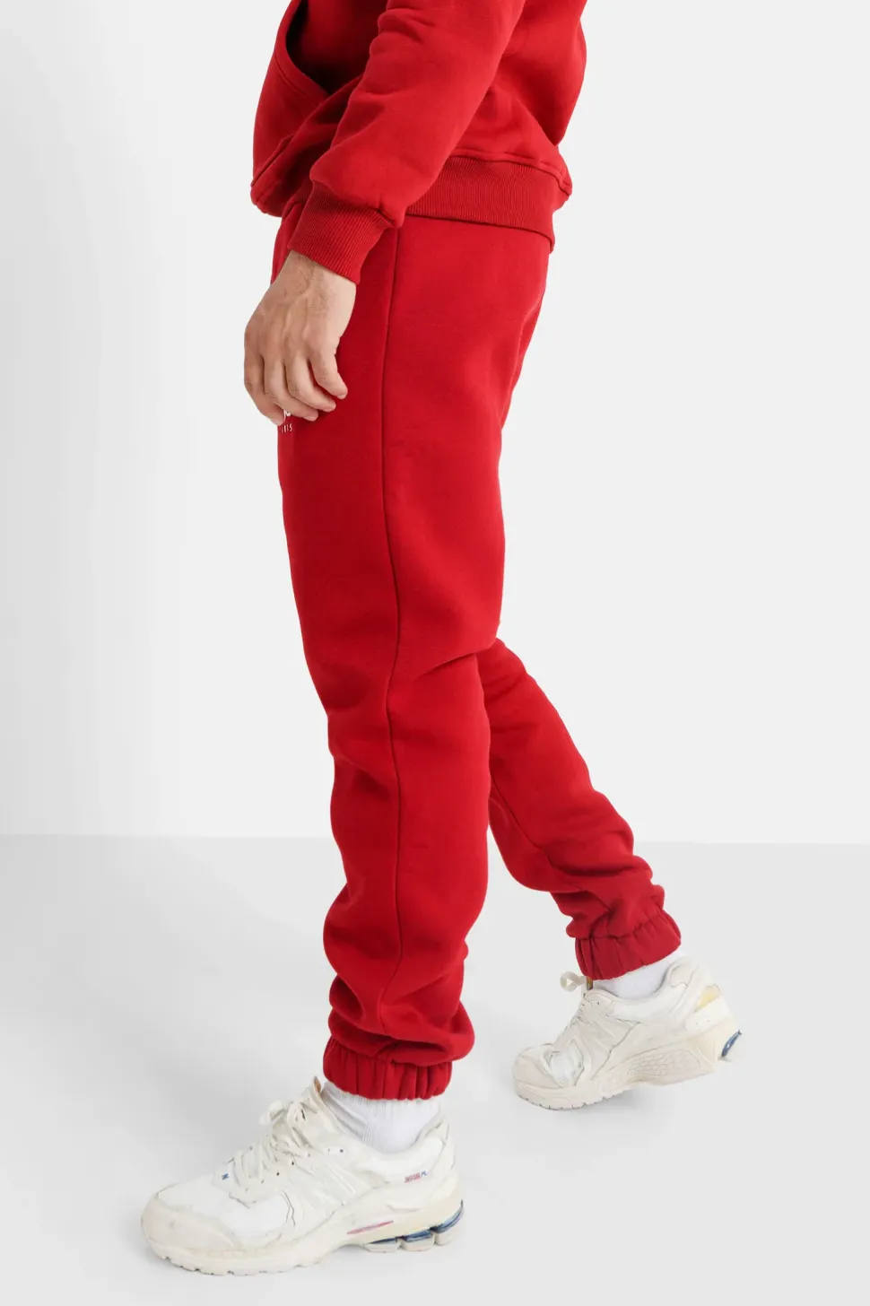 Jogging Molletonne Logo Brode Rouge
