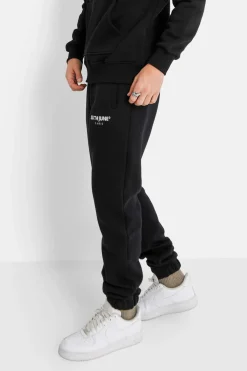 Jogging Molletonne Logo Brode Noir