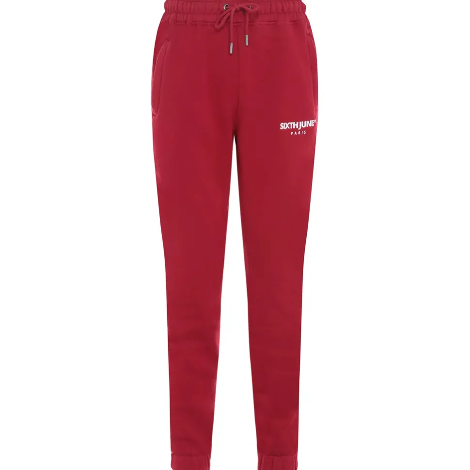 Jogging Molletonne Logo Brode Rouge