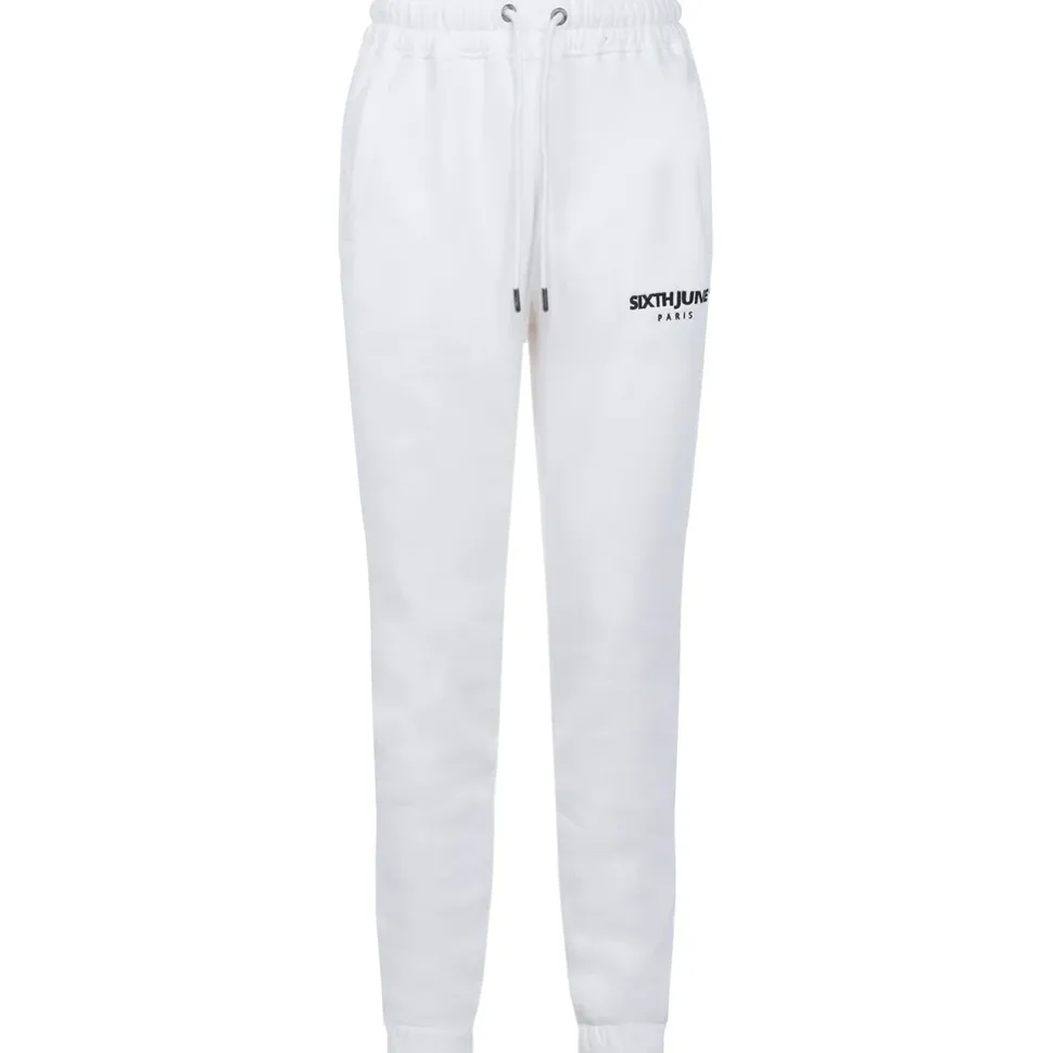 Jogging Molletonne Logo Brode Blanc