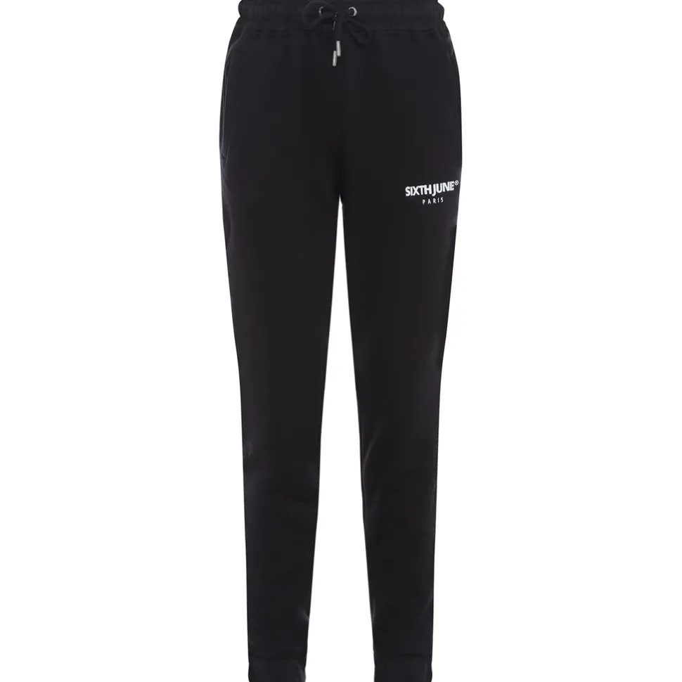 Jogging Molletonne Logo Brode Noir