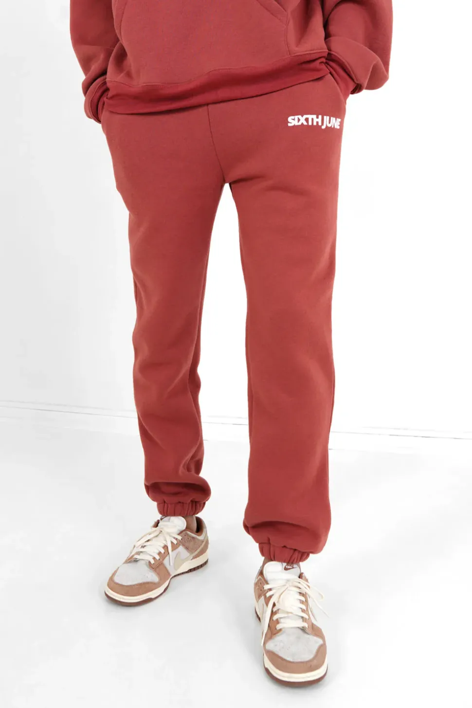 Jogging Molletonne Logo Rouge Fonce