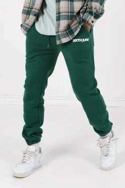 Jogging Molletonne Logo Vert Fonce