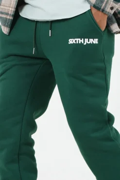Jogging Molletonne Logo Vert Fonce