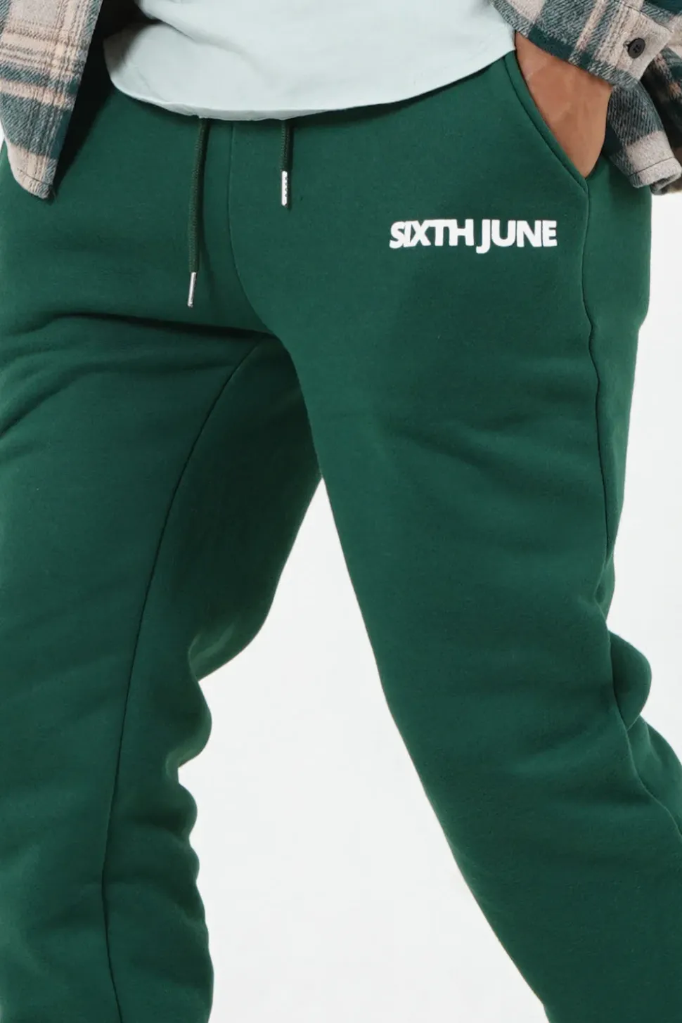 Jogging Molletonne Logo Vert Fonce