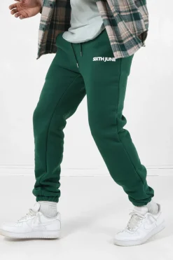 Jogging Molletonne Logo Vert Fonce