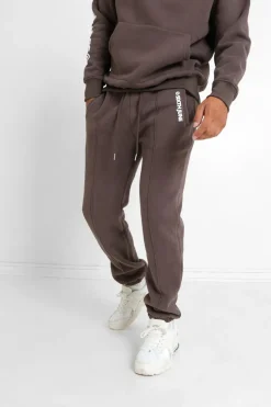 Jogging Molletonne Surpiqures Marron
