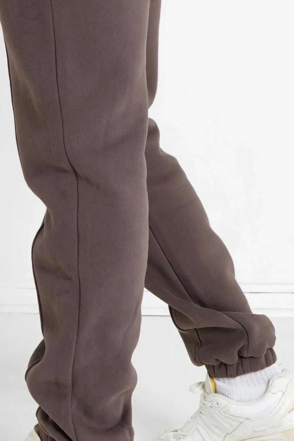 Jogging Molletonne Surpiqures Marron