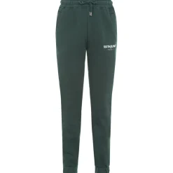 Jogging Molletonnee Logo Brode Vert Fonce