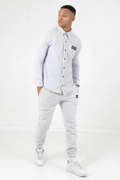 Jogging Polaire Logo Gris Clair