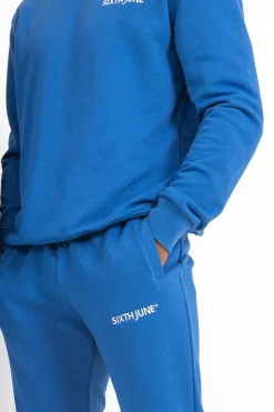 Jogging Soft Logo Brode Bleu Fonce