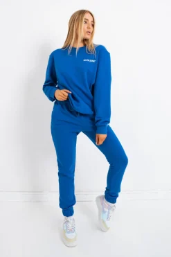 Jogging Soft Logo Brode Bleu Fonce