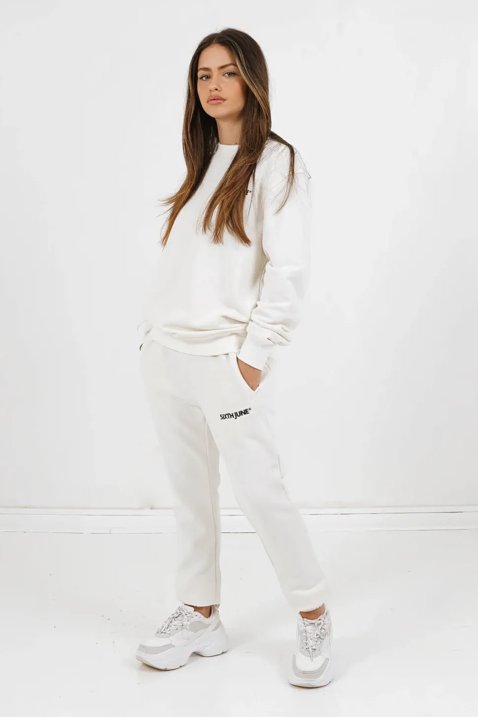 Jogging Soft Logo Brode Blanc
