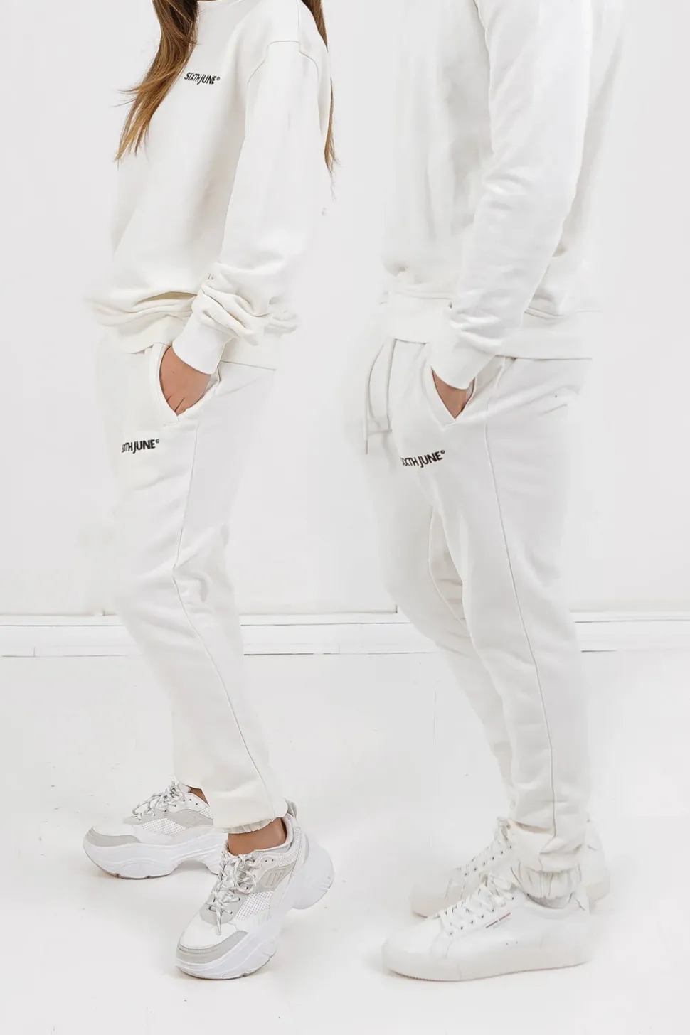 Jogging Soft Logo Brode Blanc