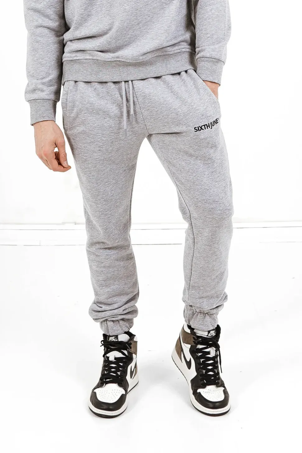 Jogging Soft Logo Brode Gris