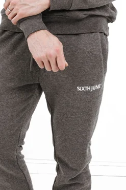 Jogging Soft Logo Brode Gris Fonce