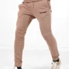 Jogging Soft Logo Brode Marron Clair