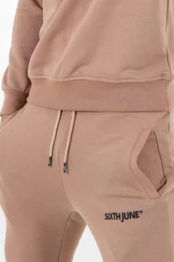 Jogging Soft Logo Brode Marron Clair