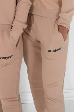 Jogging Soft Logo Brode Marron Clair