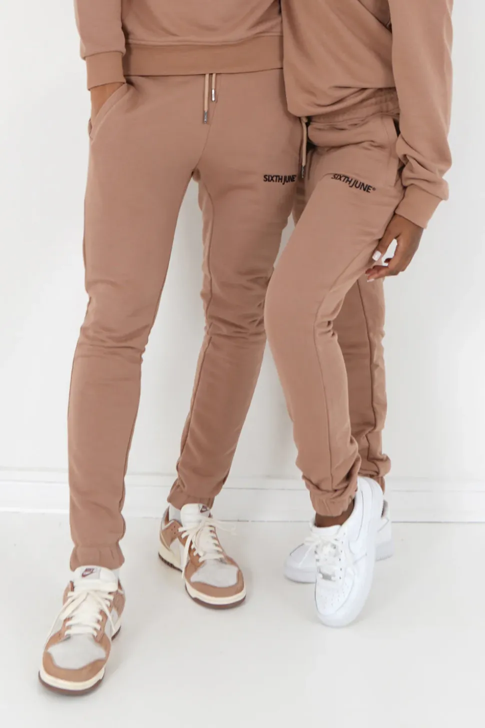 Jogging Soft Logo Brode Marron Clair