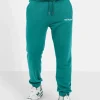 Jogging Soft Logo Brode Vert Fonce