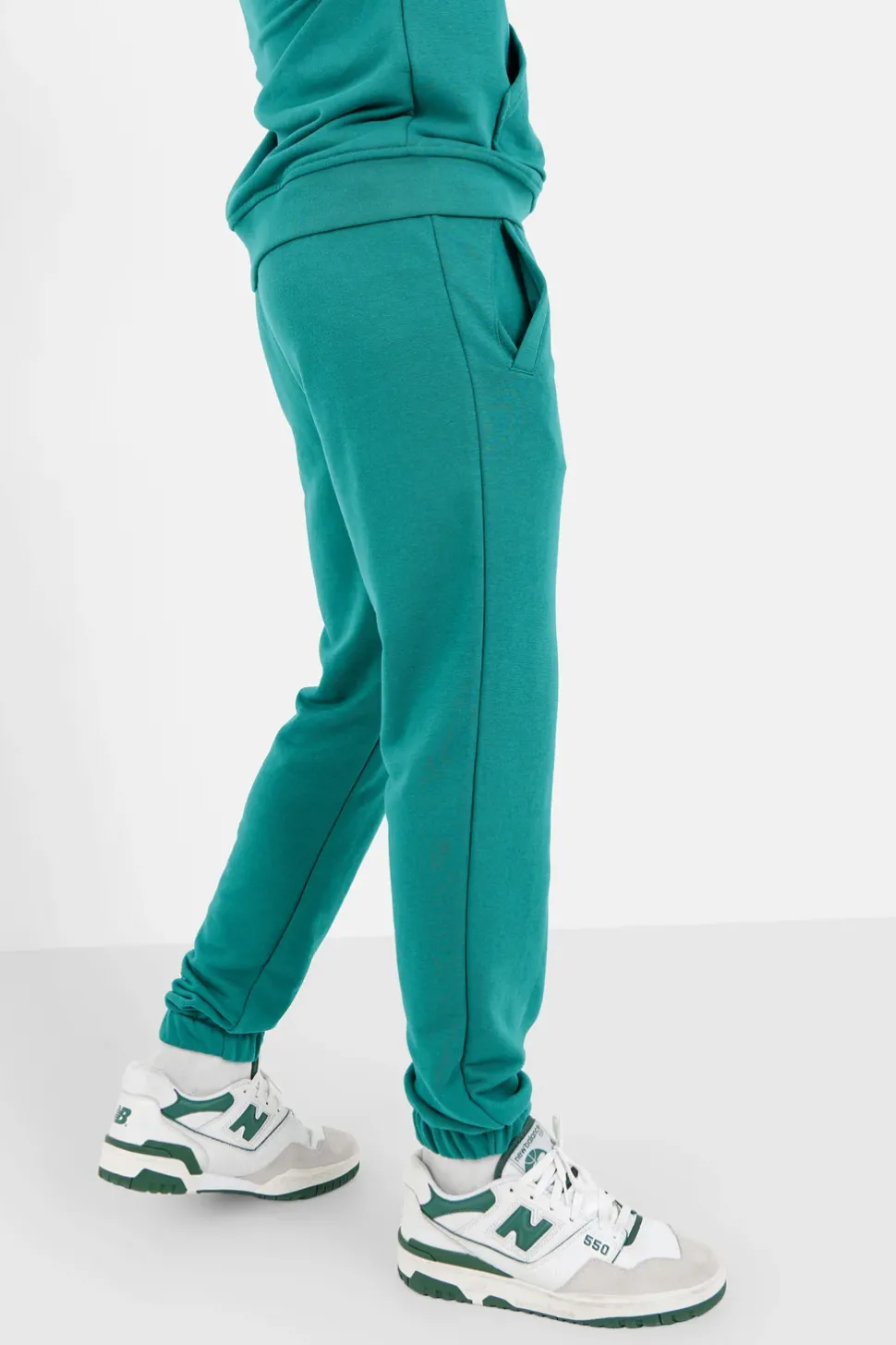Jogging Soft Logo Brode Vert Fonce