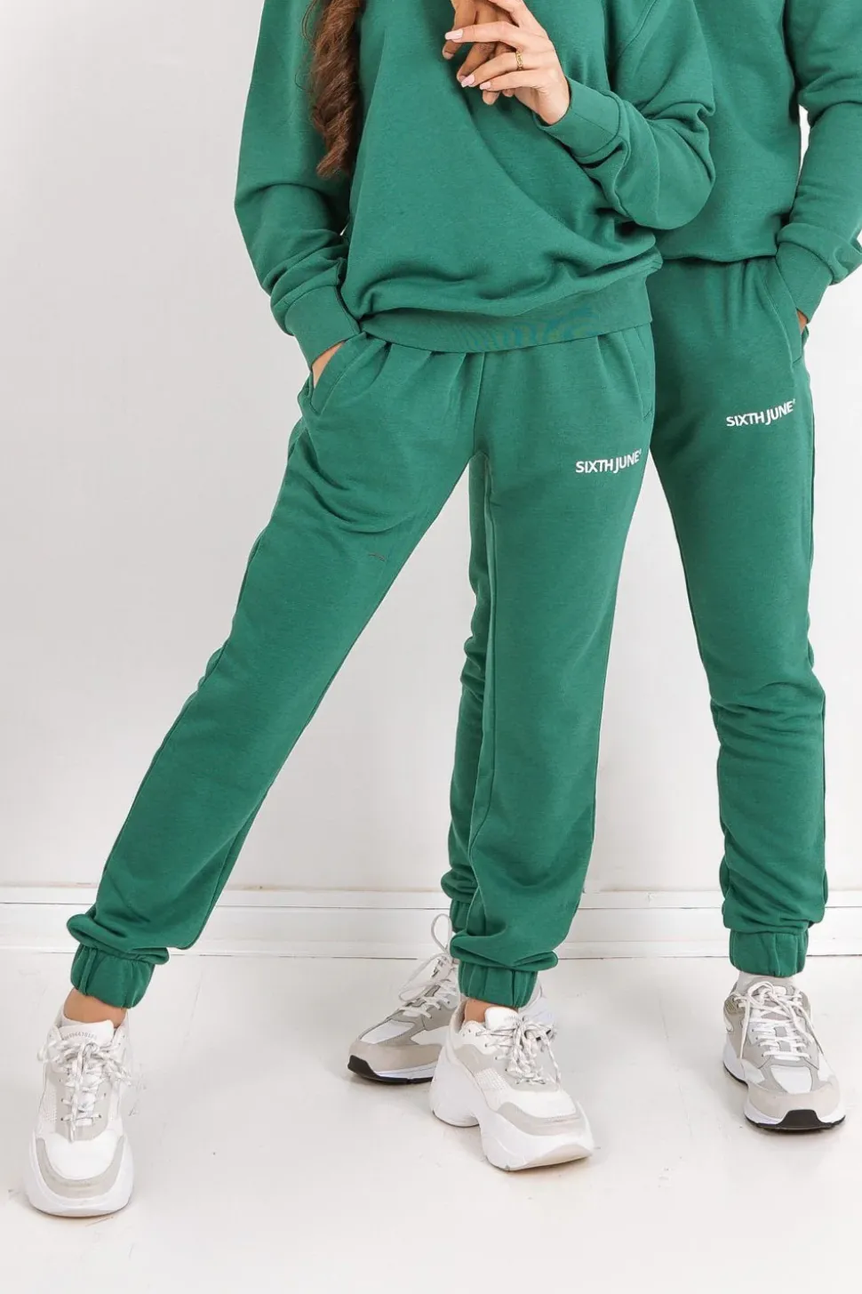 Jogging Soft Logo Brode Vert Fonce