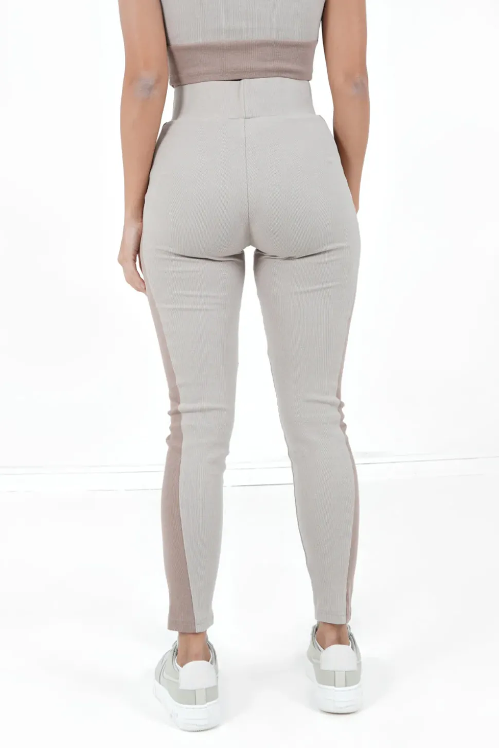Legging Bicolor Cotele Beige Clair