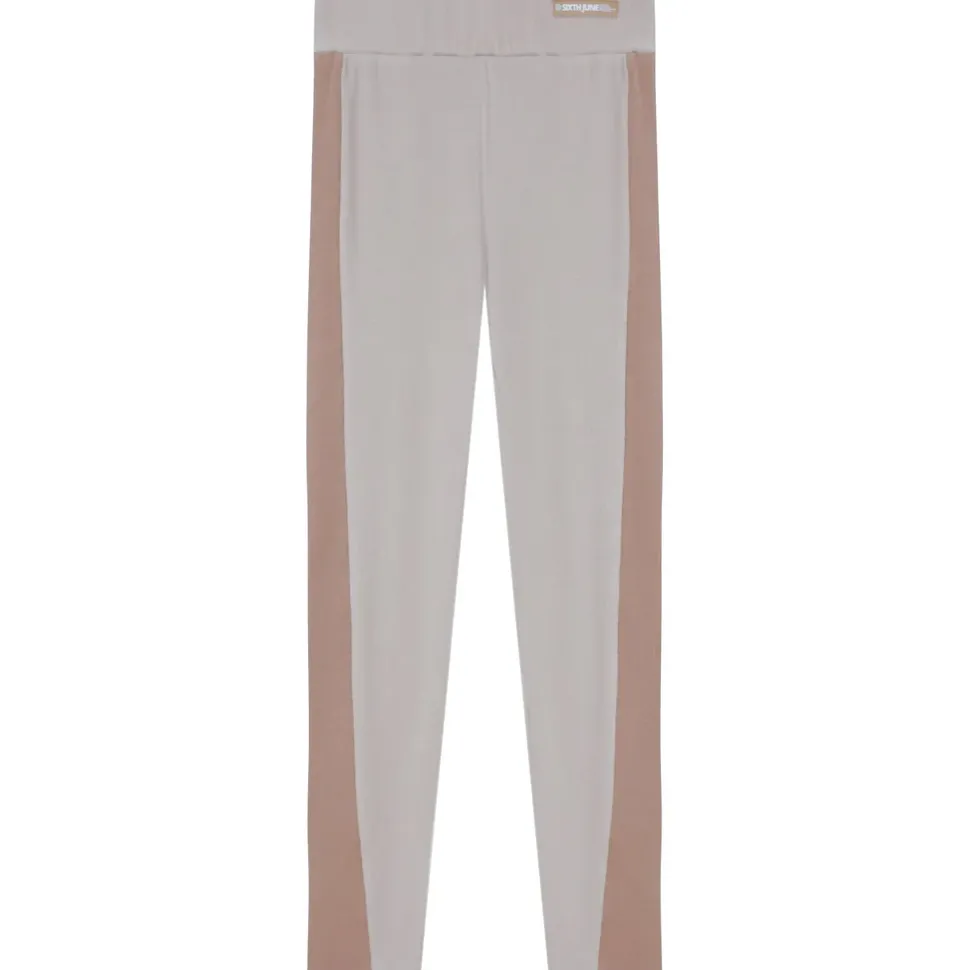 Legging Bicolor Cotele Beige Clair