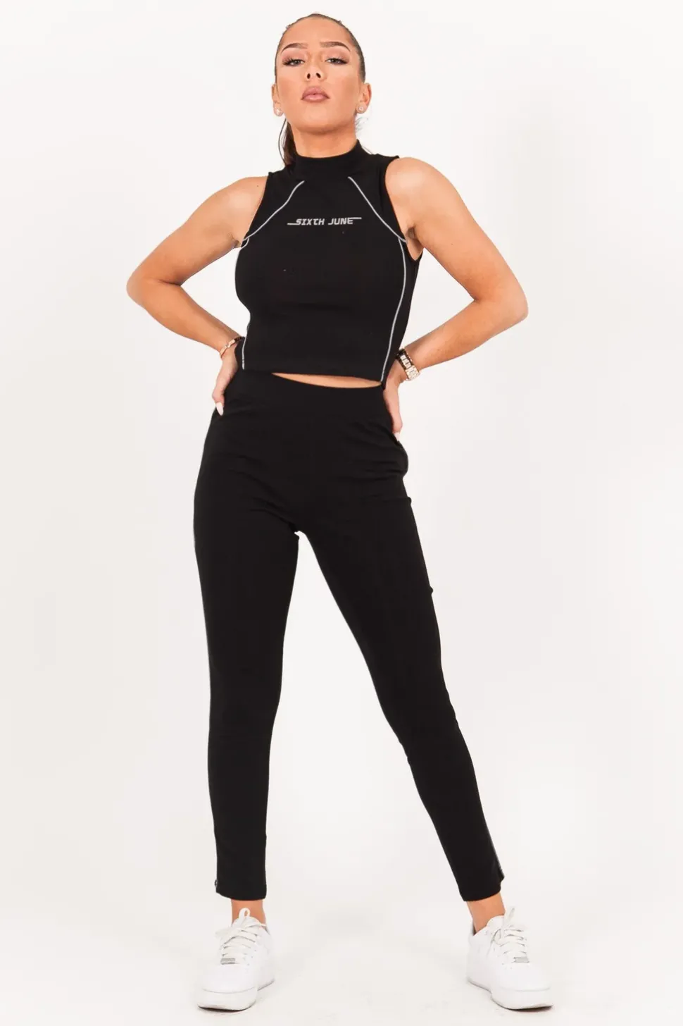 Legging Lisere Reflechissant Noir
