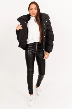 Legging Slim Simili Cuir Noir