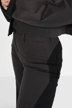 Pantalon Bicolore Sexy Flare Noir