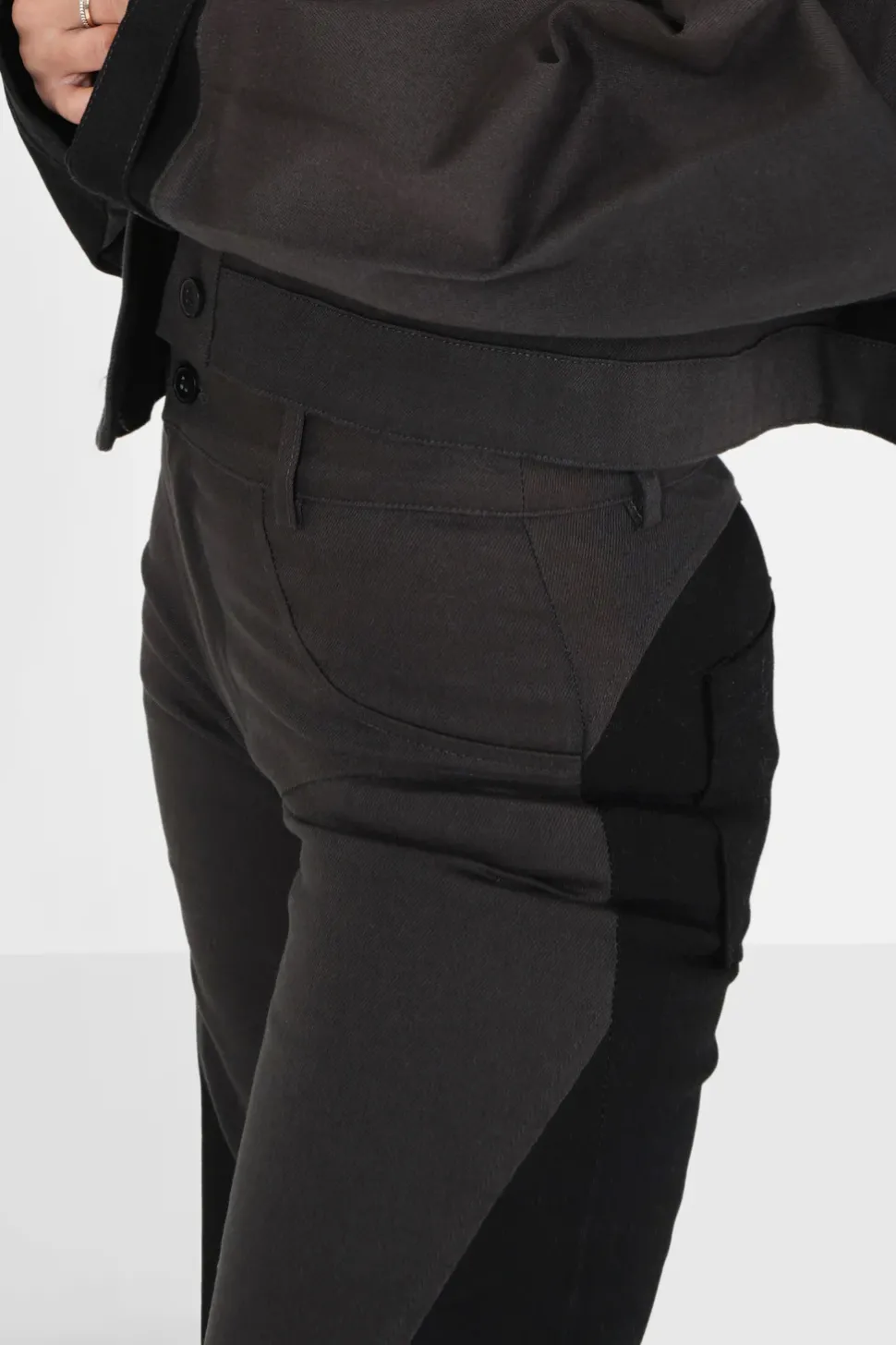 Pantalon Bicolore Sexy Flare Noir