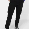 Pantalon Cargo Ajuste Epais Noir