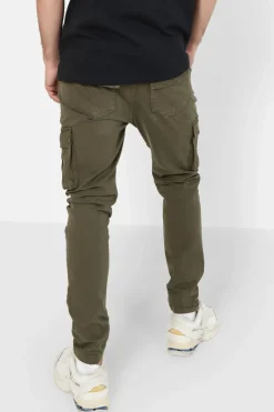 Pantalon Cargo Ajuste Epais Vert Kaki