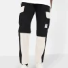 Pantalon Cargo Bicolore Beige