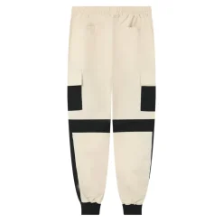 Pantalon Cargo Bicolore Beige