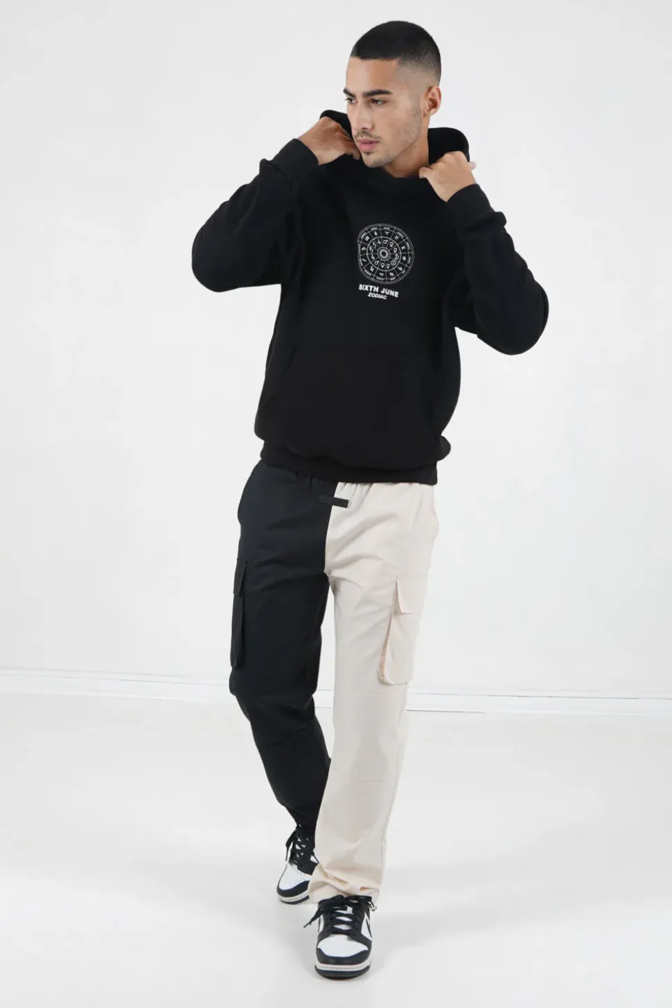 Pantalon Cargo Bicolore Poches Multicolore